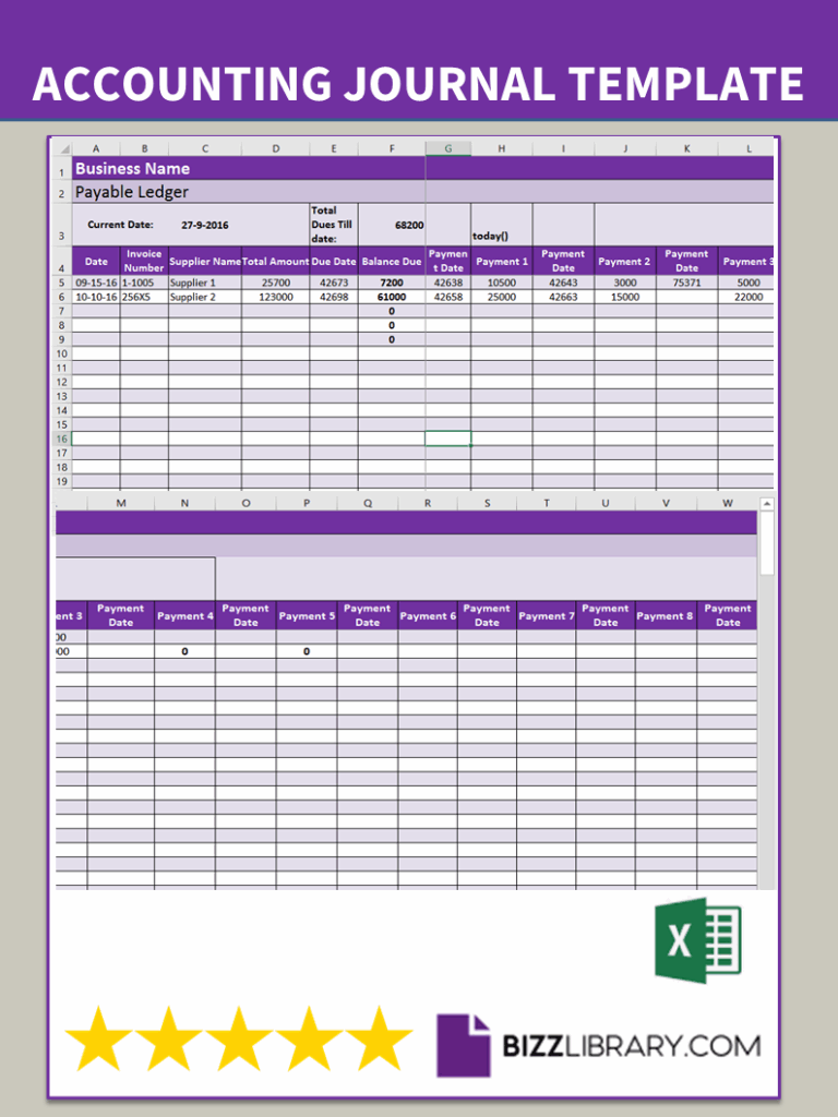 Financial Journal Template