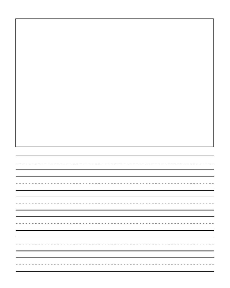 First Grade Writng Paper Template With Picture Journal Writing 