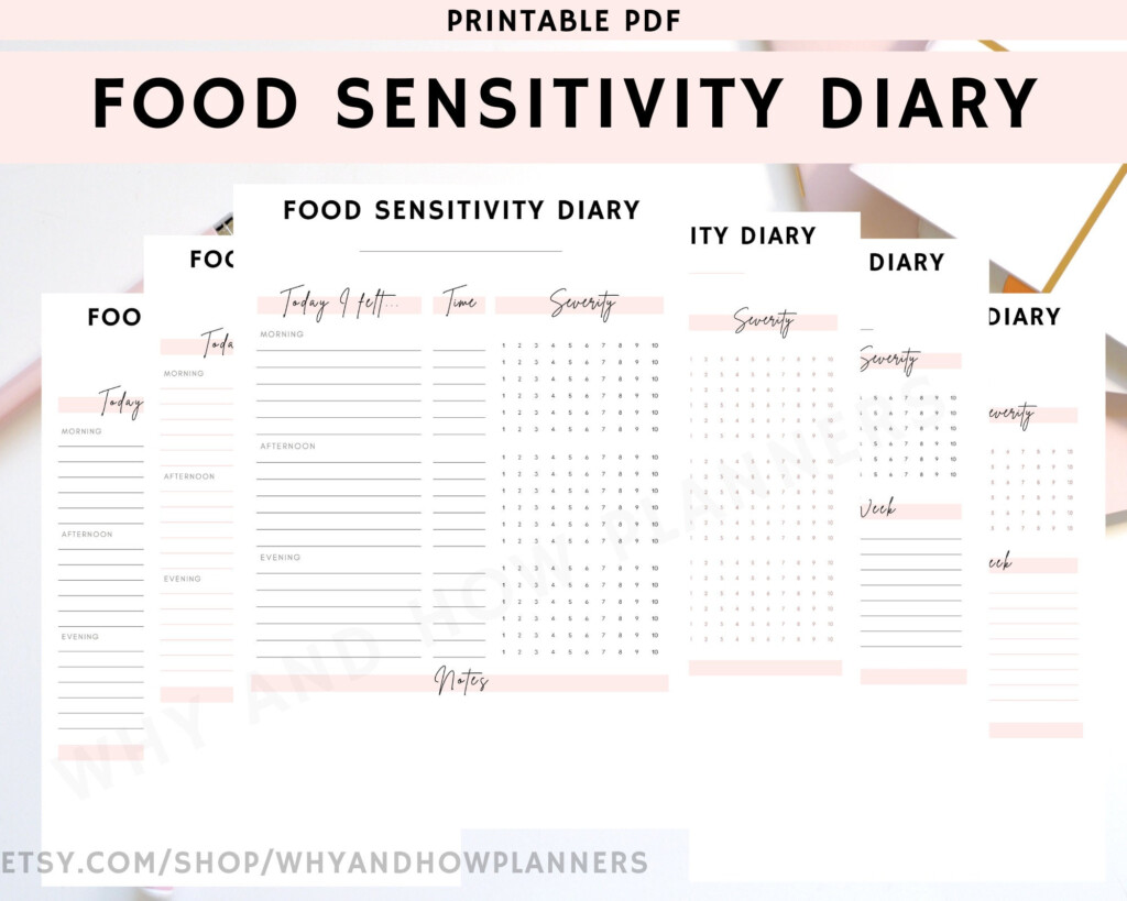 Food Sensitivity Journal PDF Printable Food Allergy And Food 