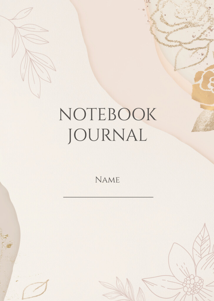 Free Aesthetic Notebook Journals Template To Edit Online