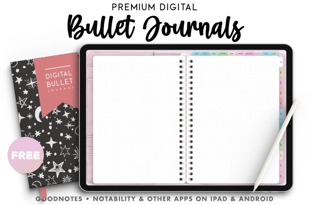 Free Digital Bullet Journal Hyperlinked Reusable And Easy To Use 