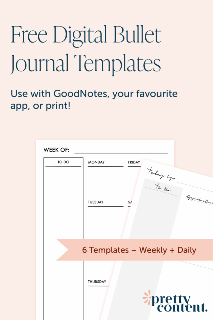 Free Digital Journal Template Goodnotes Printable Templates Free