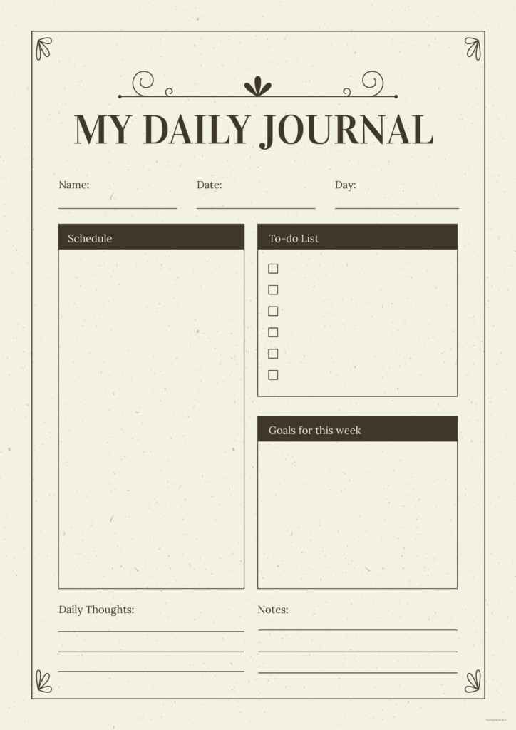 Free Downloadable Journal Template