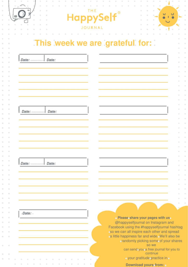 Free Printable Gratitude Journal Templates PDF Word 