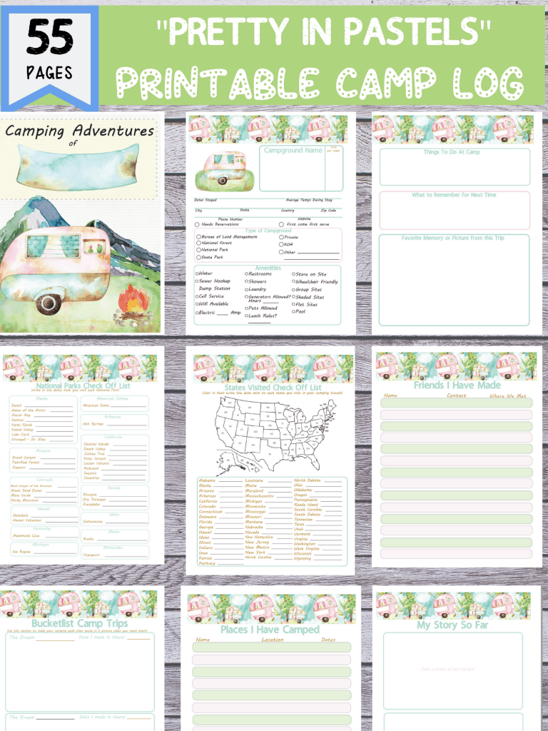 FREE Printable RV Camping Log Pages For Your 3 Ring Binder The Crazy 