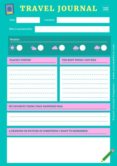 Free Printable Travel Journal Templates