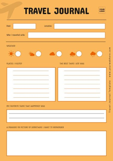 Free Printable Travel Journal Templates