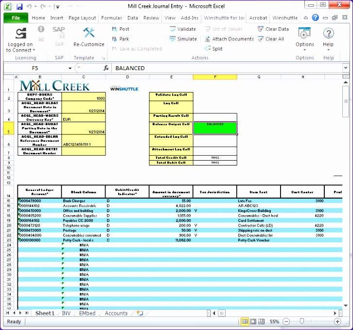 General Journal Template Excel