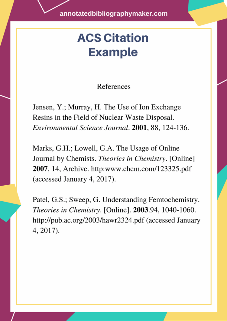 Get Your Bibliography Right With Our ACS Citation Guide Annotated 
