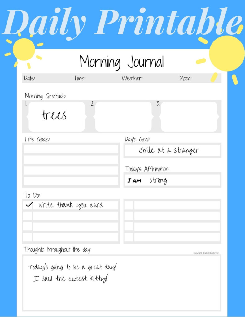 Grey Morning Journal Printable Etsy