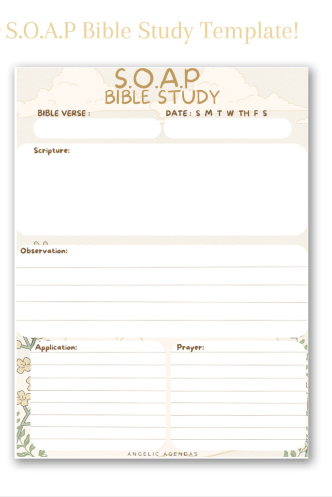 Heavenly Harvest SOAP Bible Study Instant Download Etsy Soap Bible 