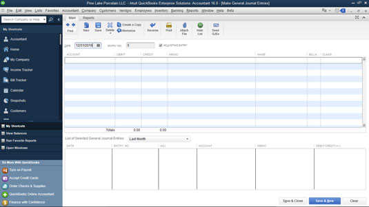 How To Create A Journal Entry In QuickBooks Desktop 