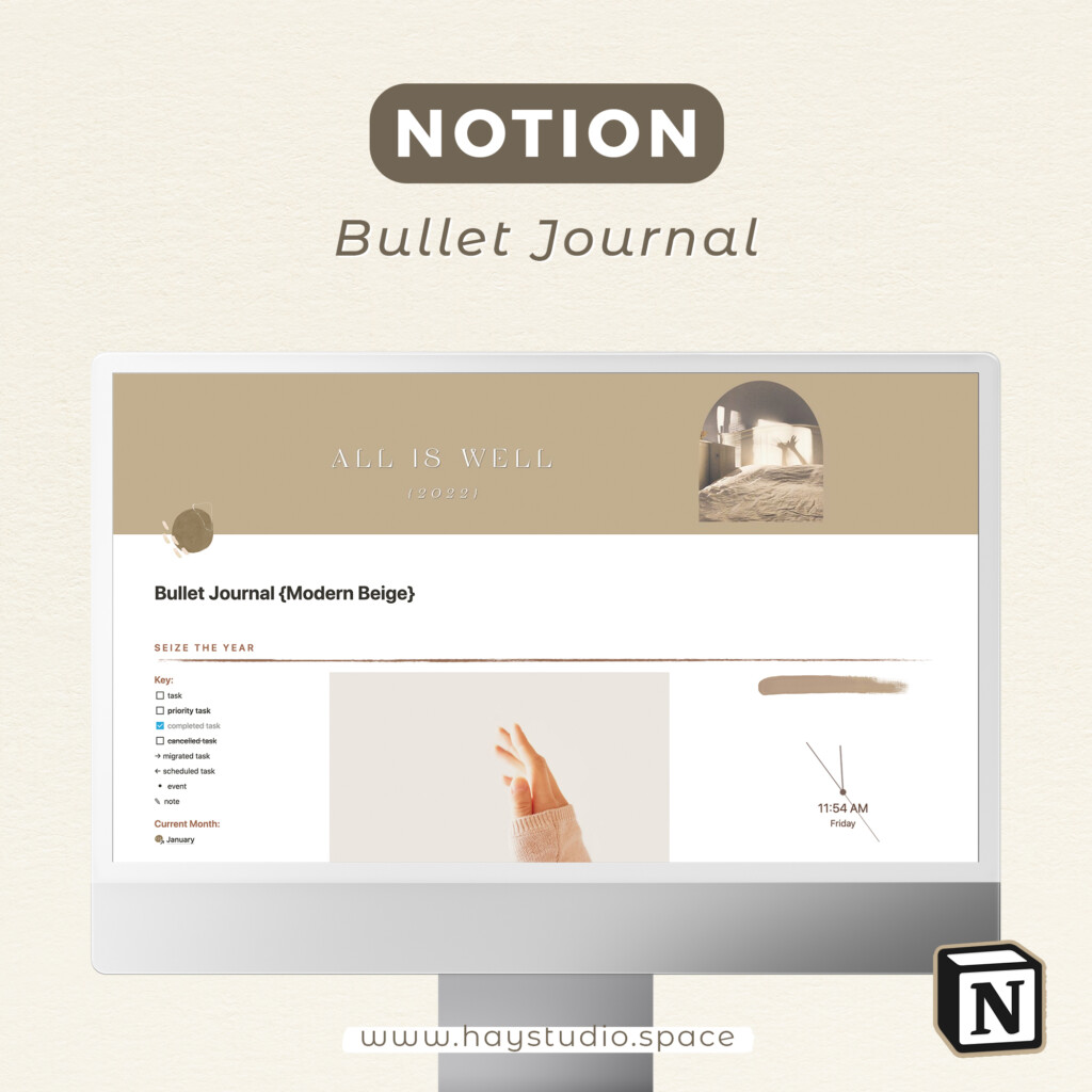 How To Create A Notion Bullet Journal Free Notion Template HAY Studio