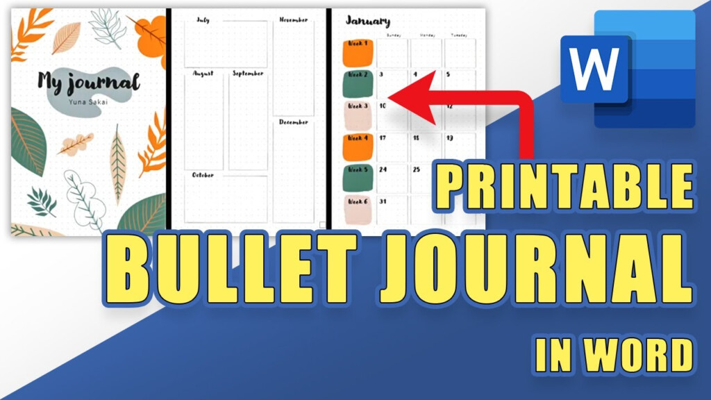  HOW TO Create A Printable Dot Grid BULLET JOURNAL Using Microsoft 
