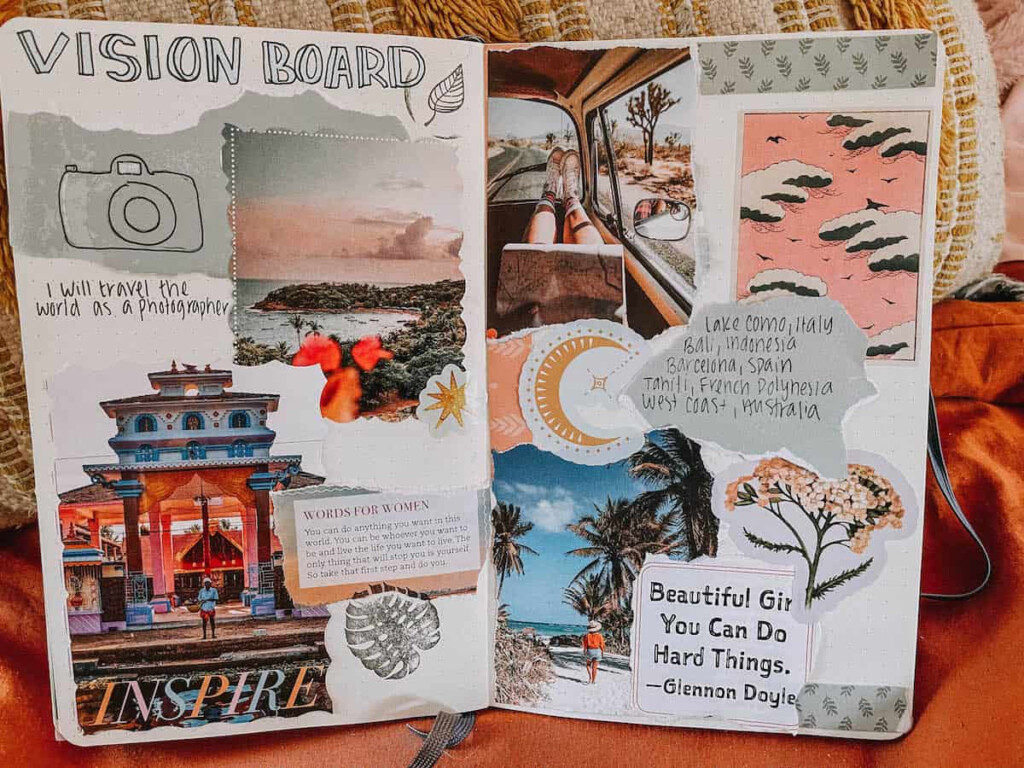 How To Make A Vision Board Journal Page Flutter