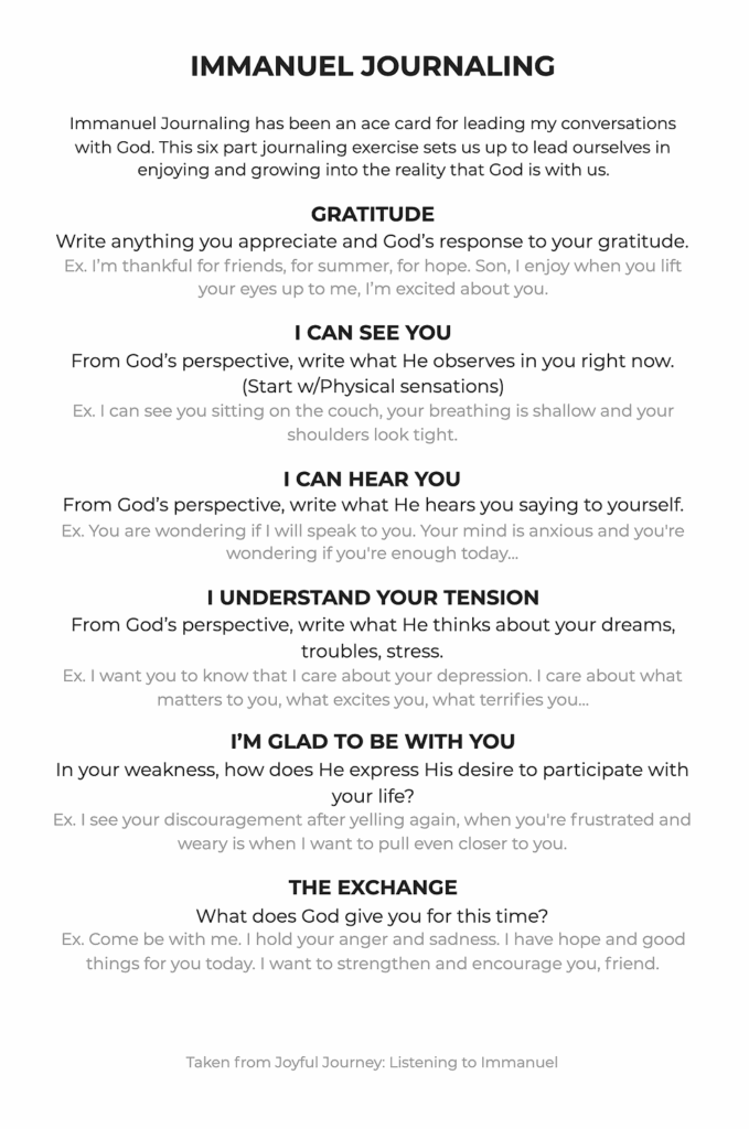 Immanuel Journaling