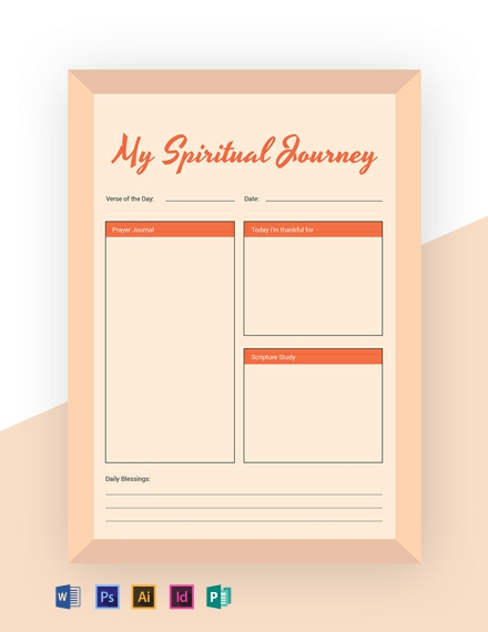 Inspirational Journal Template Illustrator InDesign Word PSD 