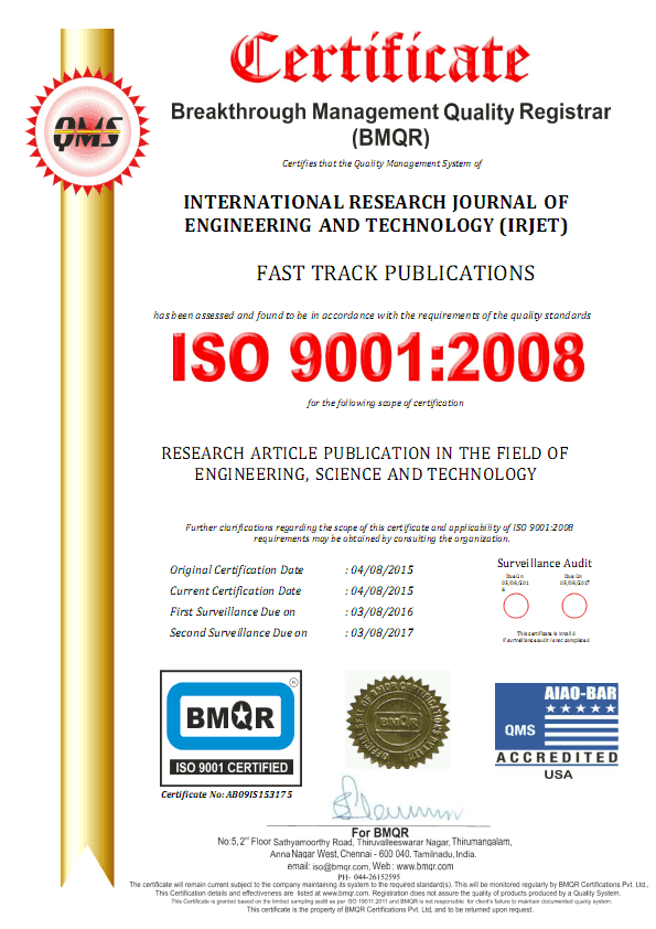IRJET International Research Journal Of Engineering Technology