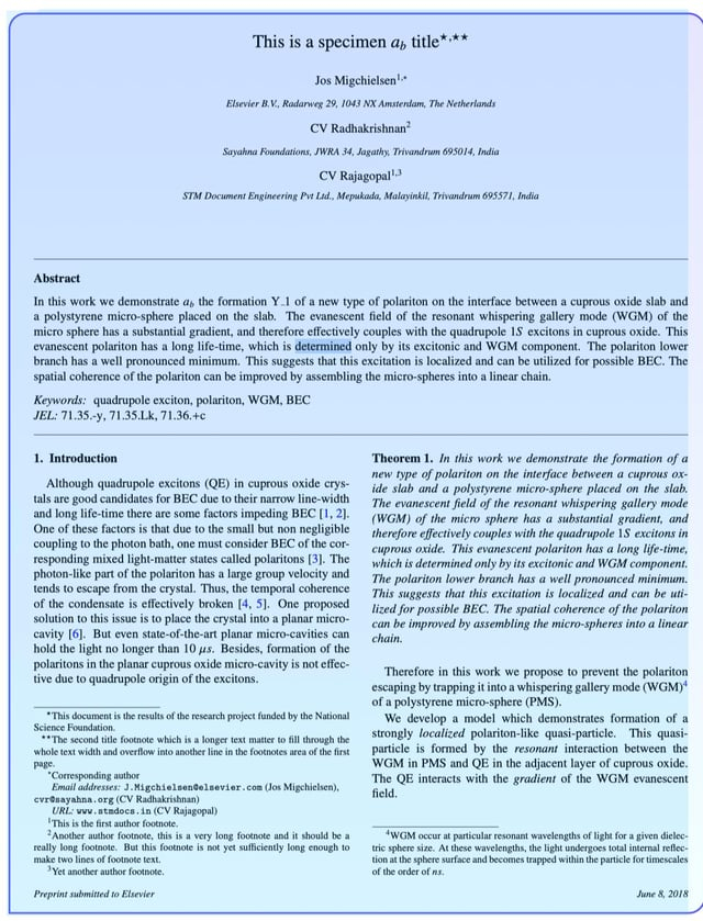 Journal How Can I Use Elsevier Manuscript Template For Double Column 