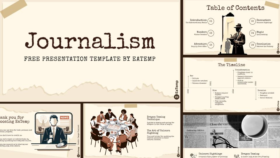 Journalism PowerPoint Presentation Template Google Slides Theme