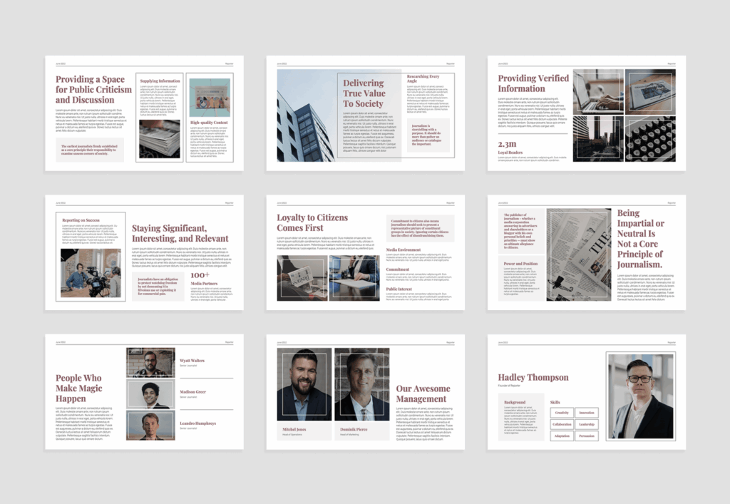 Journalism PowerPoint Presentation Template Graphue