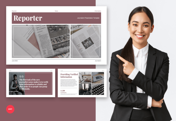 Journalism PowerPoint Presentation Template Graphue