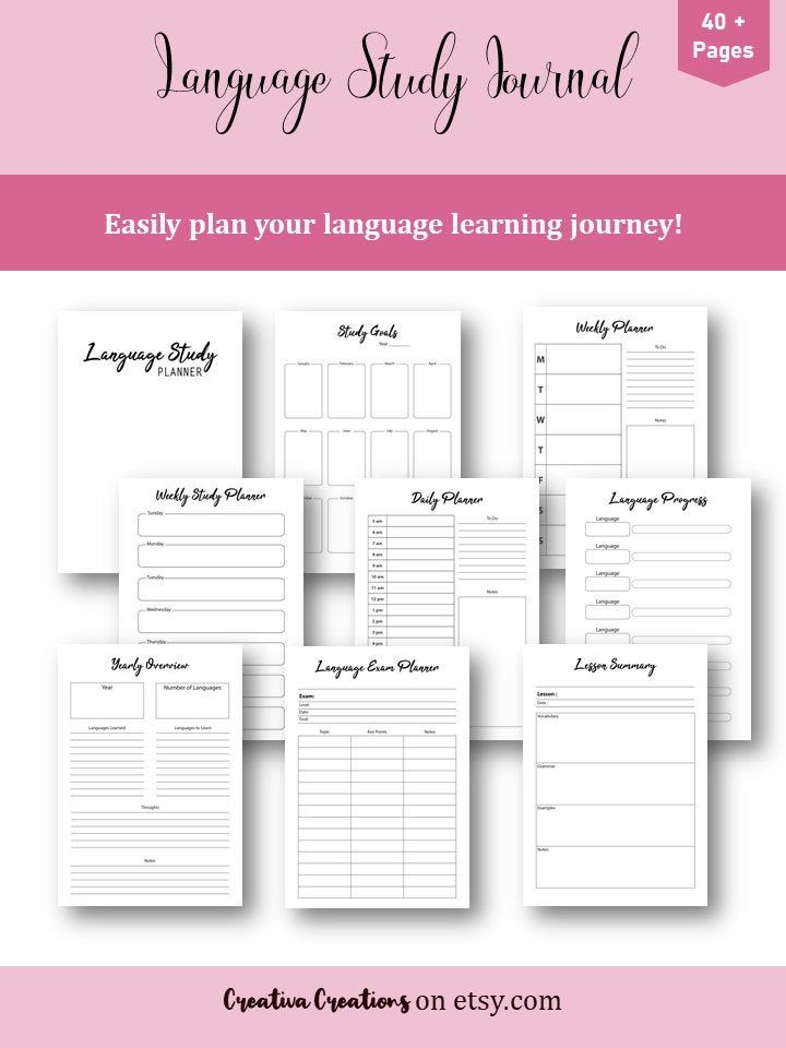 Language Study Journal To Easily Plan Your Language Learning Journey 