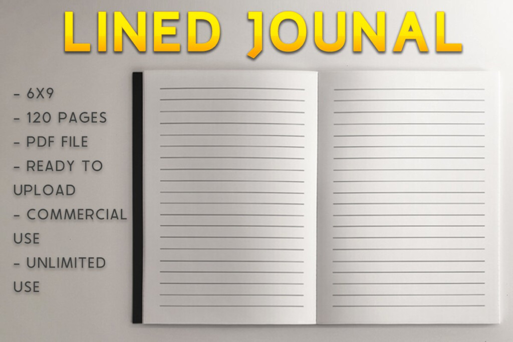 Lined Journal 6x9 L KDP Template 983030 Book Publishing Design 