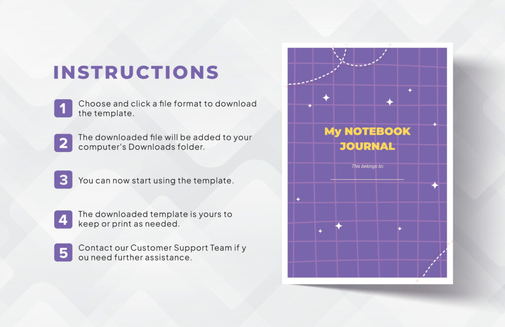 Lined Notebook Journals Template In Word PDF Google Docs Pages 