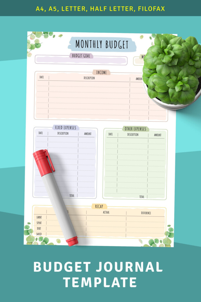 Make Paying Bills Fun With This Budget Journal Template Life Is 