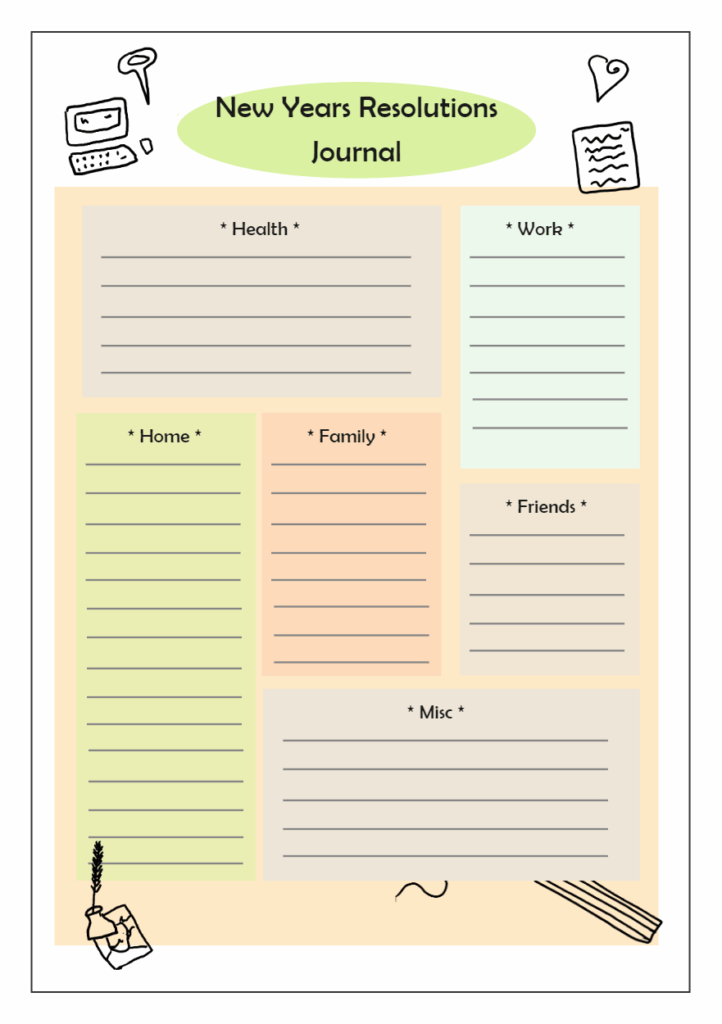 New Year Resolutions Journal Template EdrawMax EdrawMax Templates