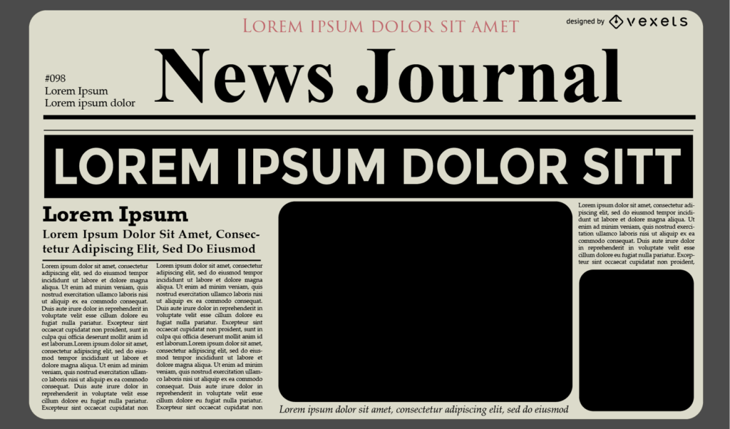 News Journal Template Design Vector Download