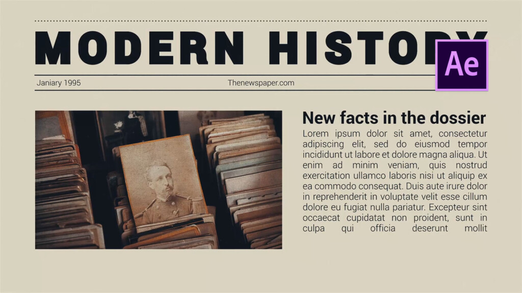Newspaper After Effects Template