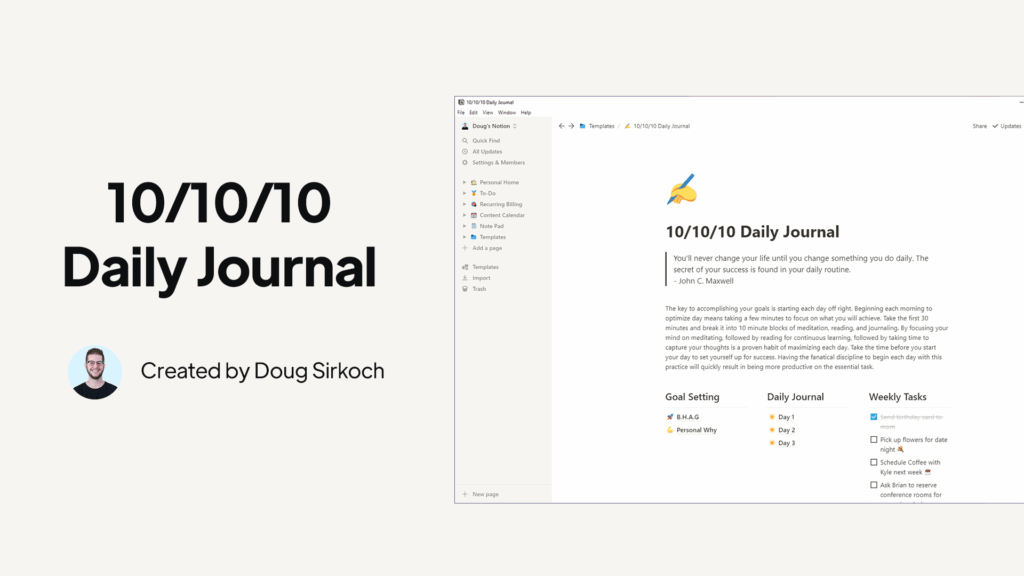 Notion Journaling Templates
