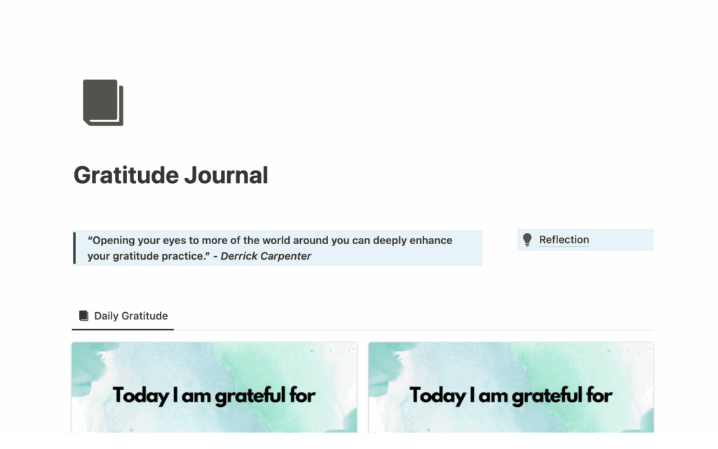 Notion Template Gallery Notion Gratitude Journal