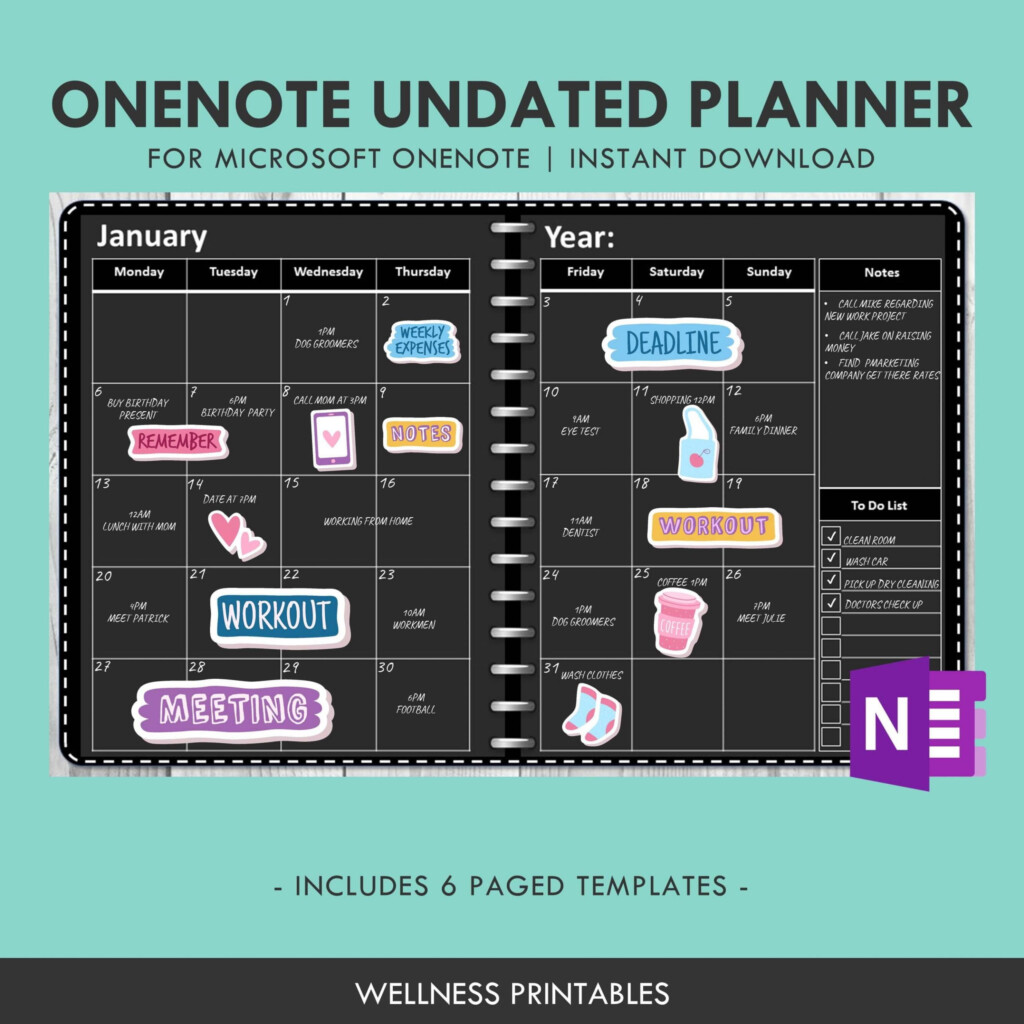 Onenote Bullet Journal Template Free Printable Templates