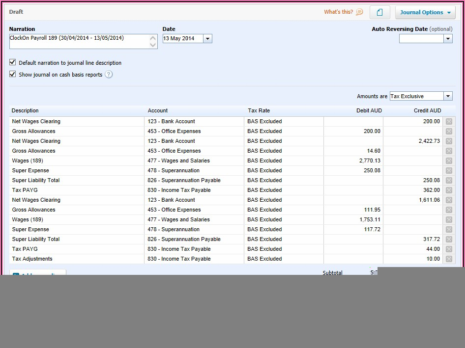 Payroll Journal Entry Template Excel Template 2 Resume Examples 