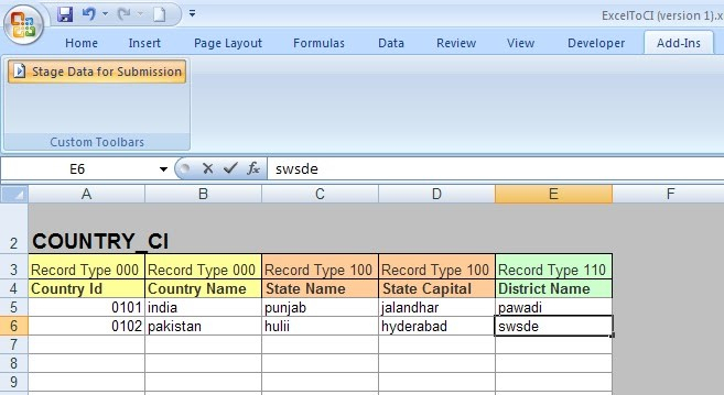 Peoplesoft EXCEL To CI