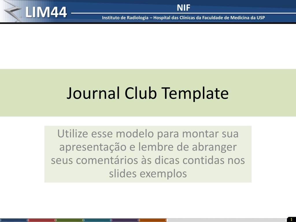 PPT Journal Club Template PowerPoint Presentation Free Download ID 