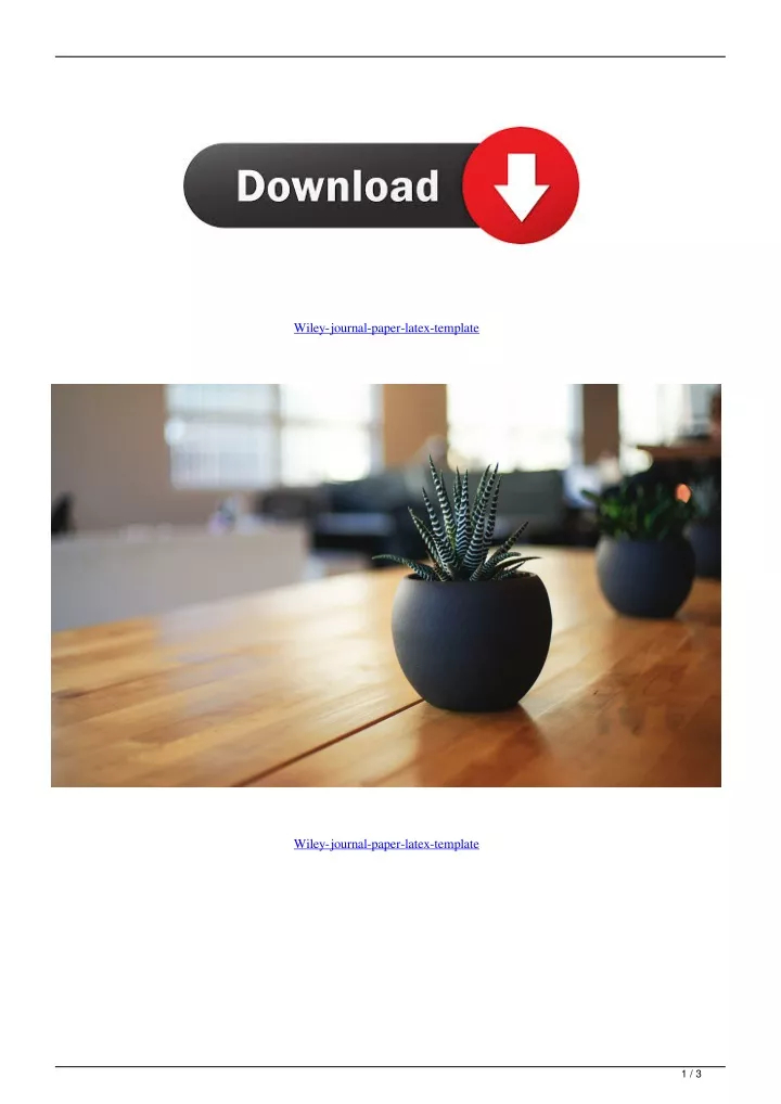 PPT Wiley journal paper latex template PowerPoint Presentation Free 