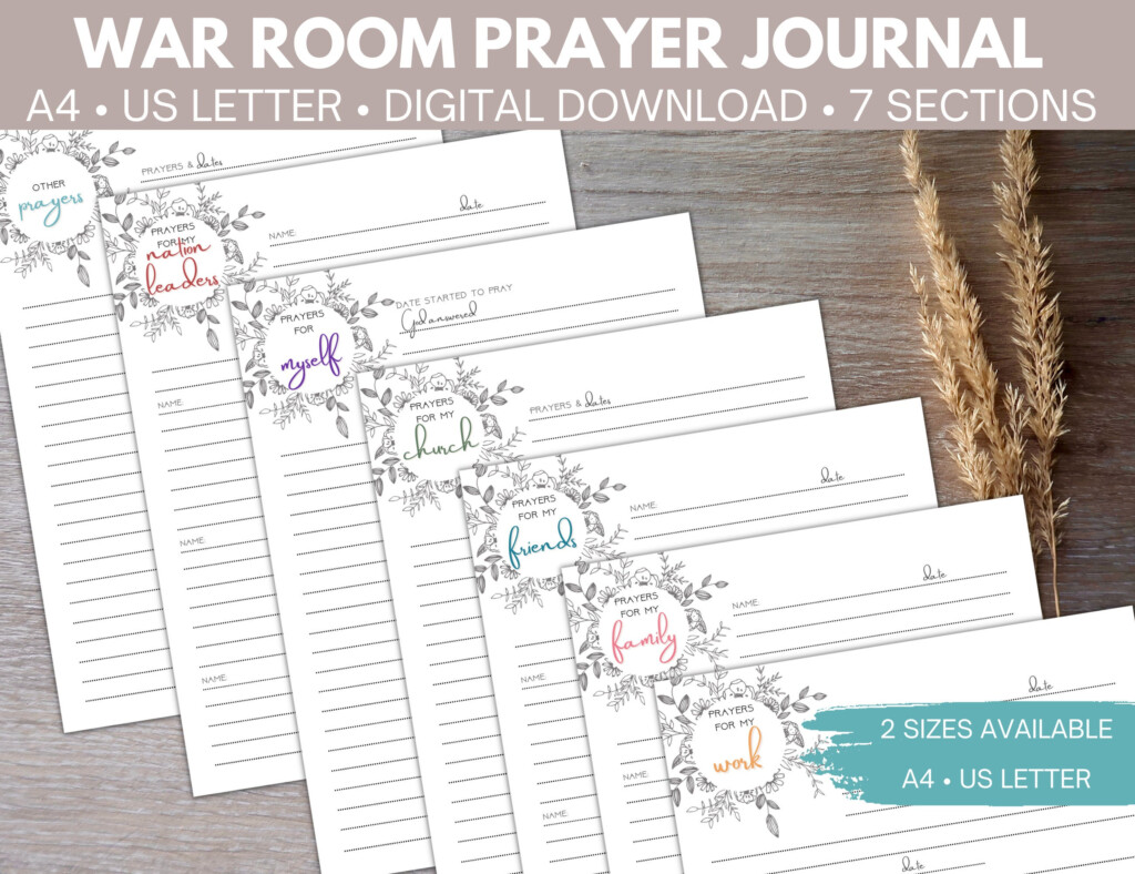 Prayer Journal Printable War Room Prayer Bundle Goodnotes Religious 