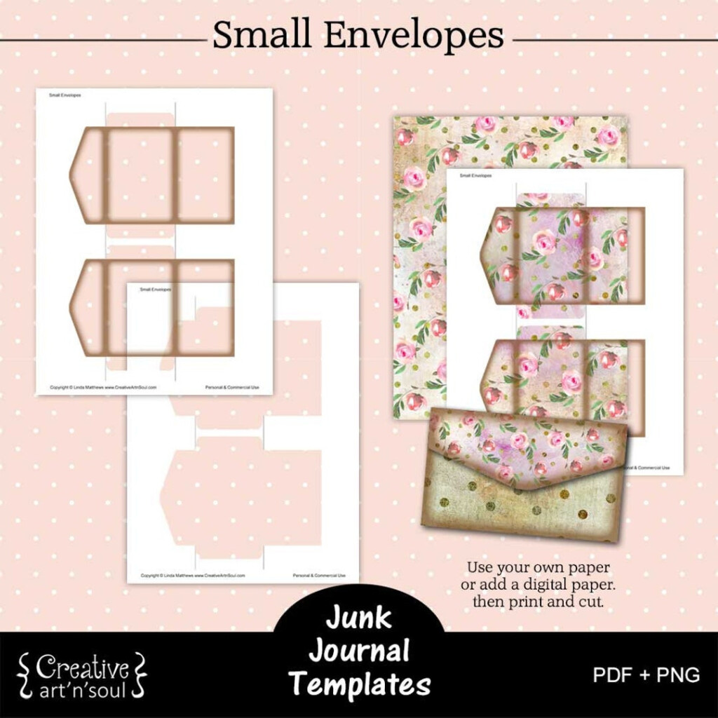 Printable Junk Journal Template Small Envelopes Etsy