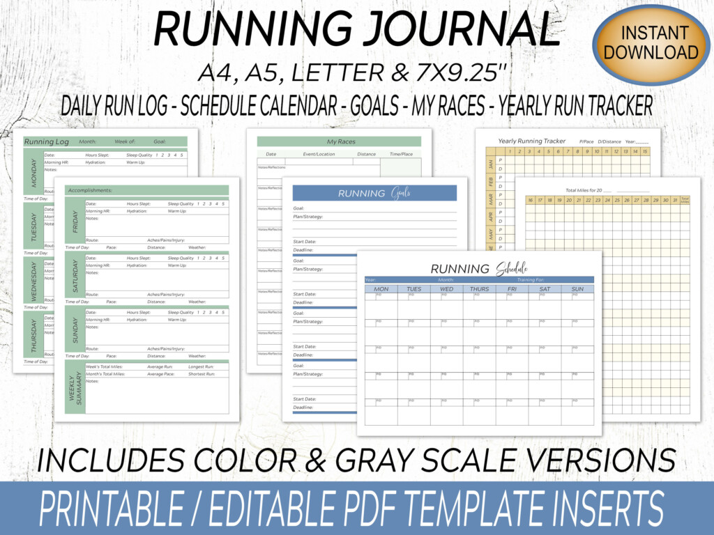 Running Journal Template