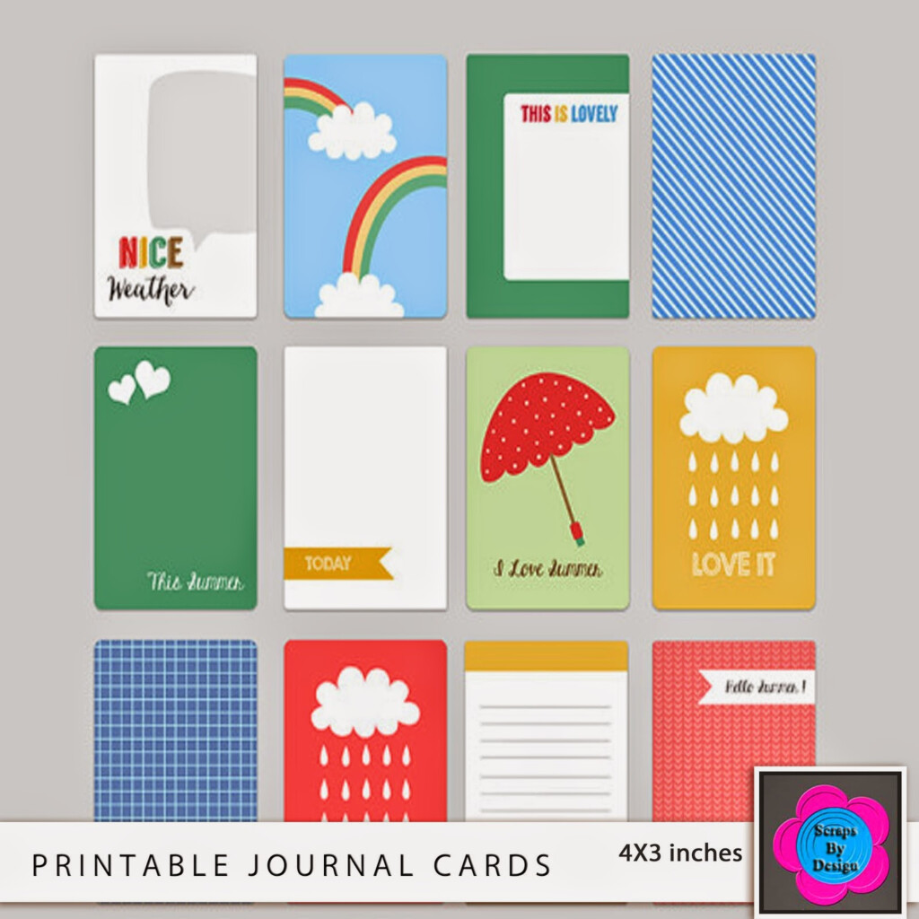 Scraps By Design Free Printable Journal Cards This Summer