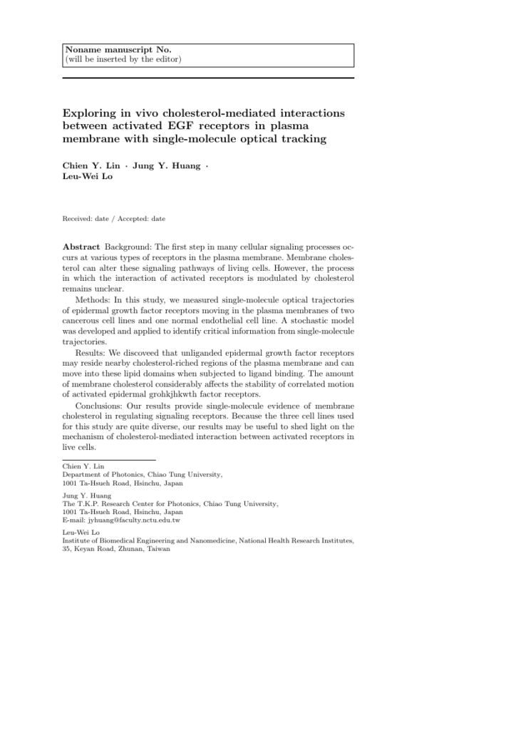 Springer Template For Authors