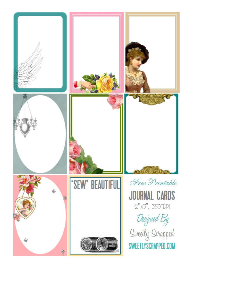 Sweetly Scrapped Free Printable Journal Cards