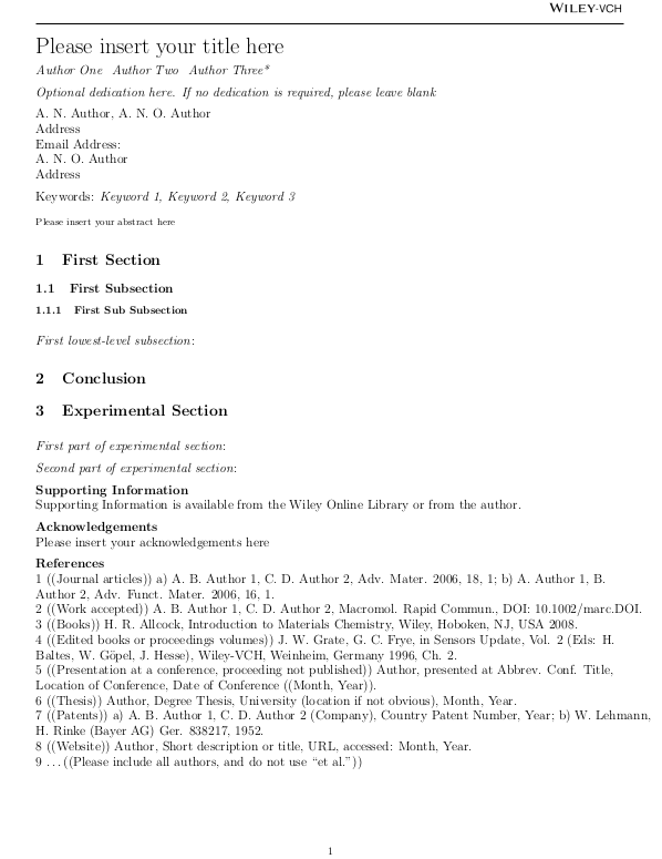 Templates LaTeX Journals Universities Docx2LaTeX