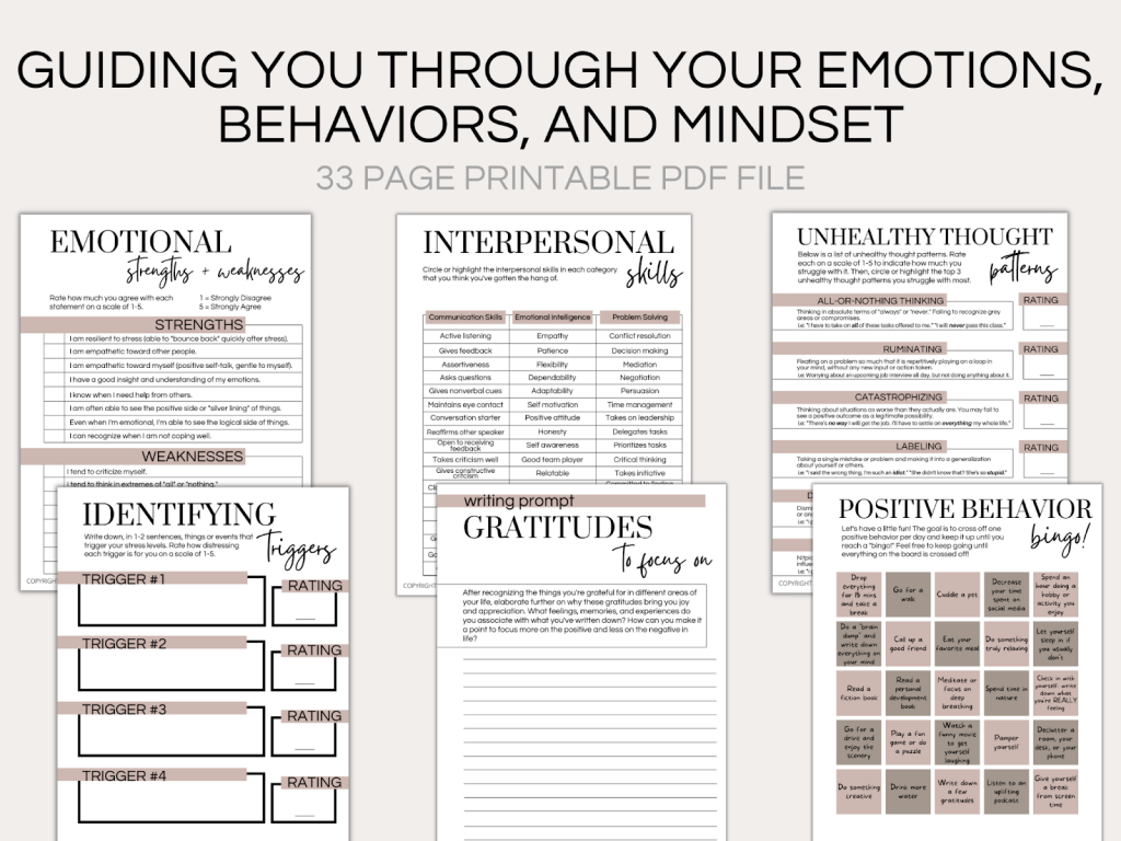 This Printable Mental Health Journal Will Change Your Coping Habits 