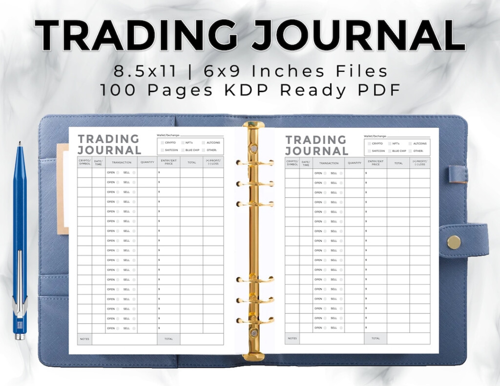 Trading Journal 8 5x11 And 6x9 Inches 100 Pages Ready To Upload PDF 