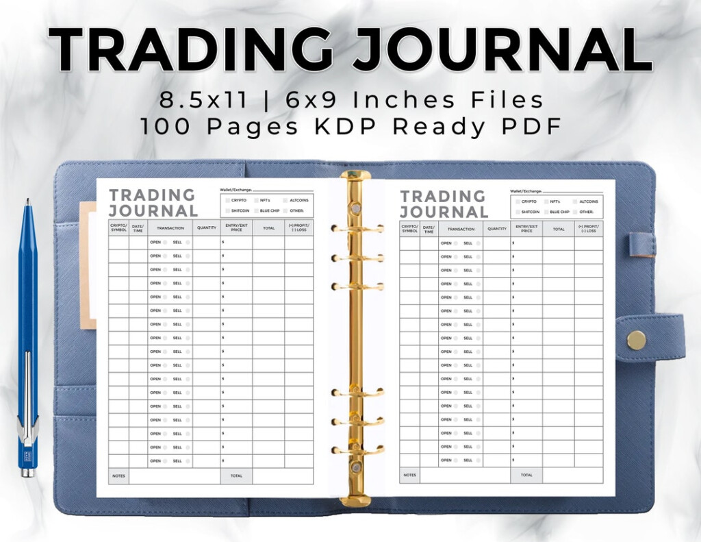 Trading Journal 8 5x11 And 6x9 Inches 100 Pages Ready To Upload PDF 